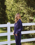 Pleated Set in Navy