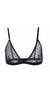 Mesh Hearts Bralette in Noir