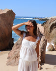 Chiffon Bloom Short Set in Dove
