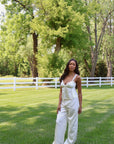 Estelle Silky Satin Set in Antique Ivory