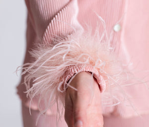 Blush Detachable Feather Cuffs (Set of 2)