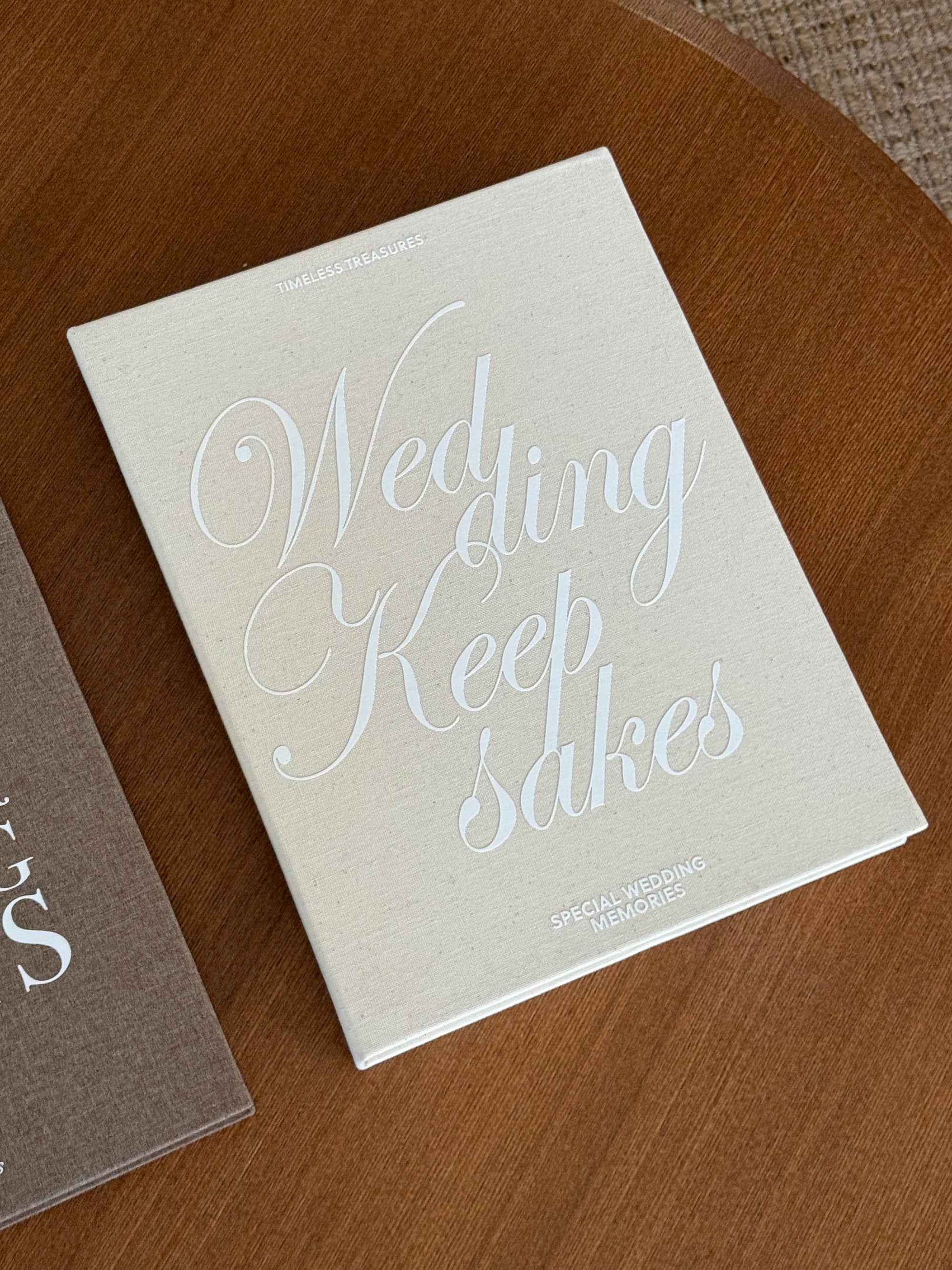 Linen Wedding Keepsake Book Box
