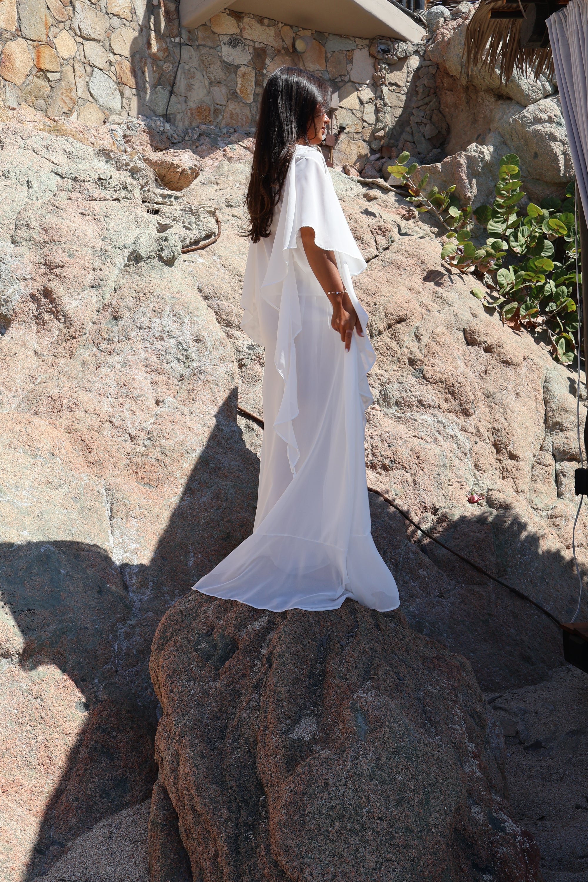 Chiffon Flowy Ruffle Robe