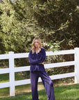 Pleated Set in Navy
