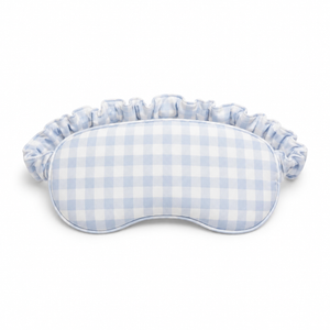 Bamboo Gingham Eye Mask in Blue