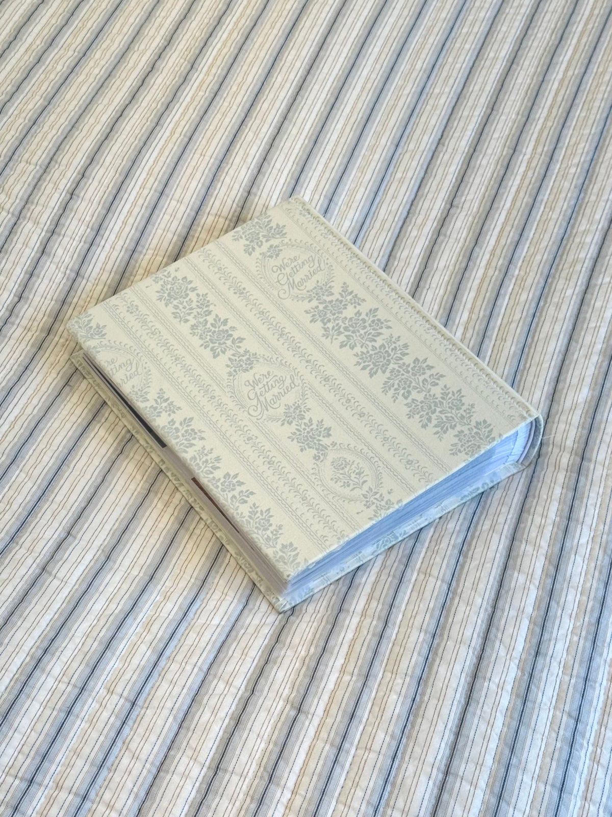 Vintage print wedding photo album