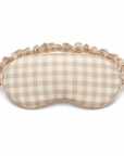 Bamboo Gingham Eye Mask in Tan