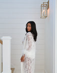 Fleur Feather Lace Robe