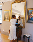Faye Bridal Floral Jacquard Robe in Dove
