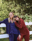Pleated Set in Navy