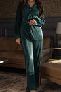Pleated Set in Evergreen