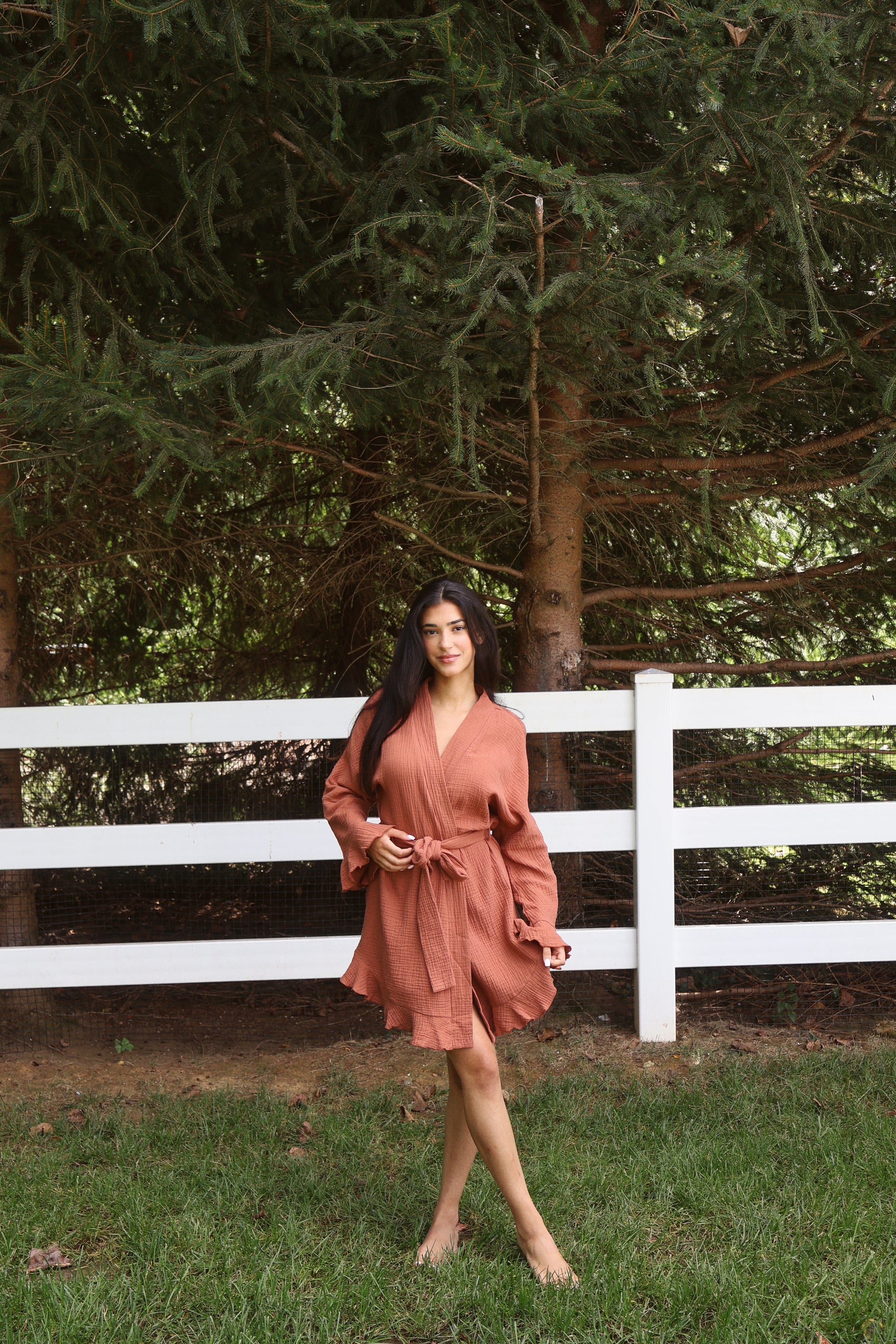 Romance Wrap Bridal Set in Terracotta