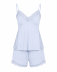 Ivy Bamboo Tank & Short Set in Dusty Blue