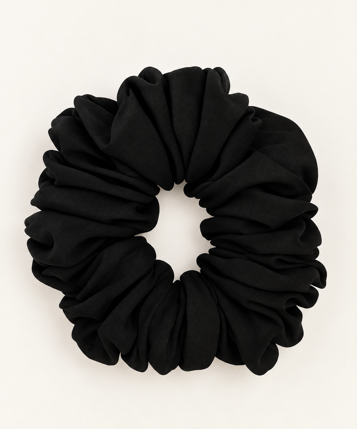Oversized Bamboo Scrunchie in Noir