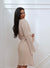 Pleated Robe in Champagne