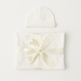 Bamboo Baby Swaddle Blanket & Hat Set in Dove