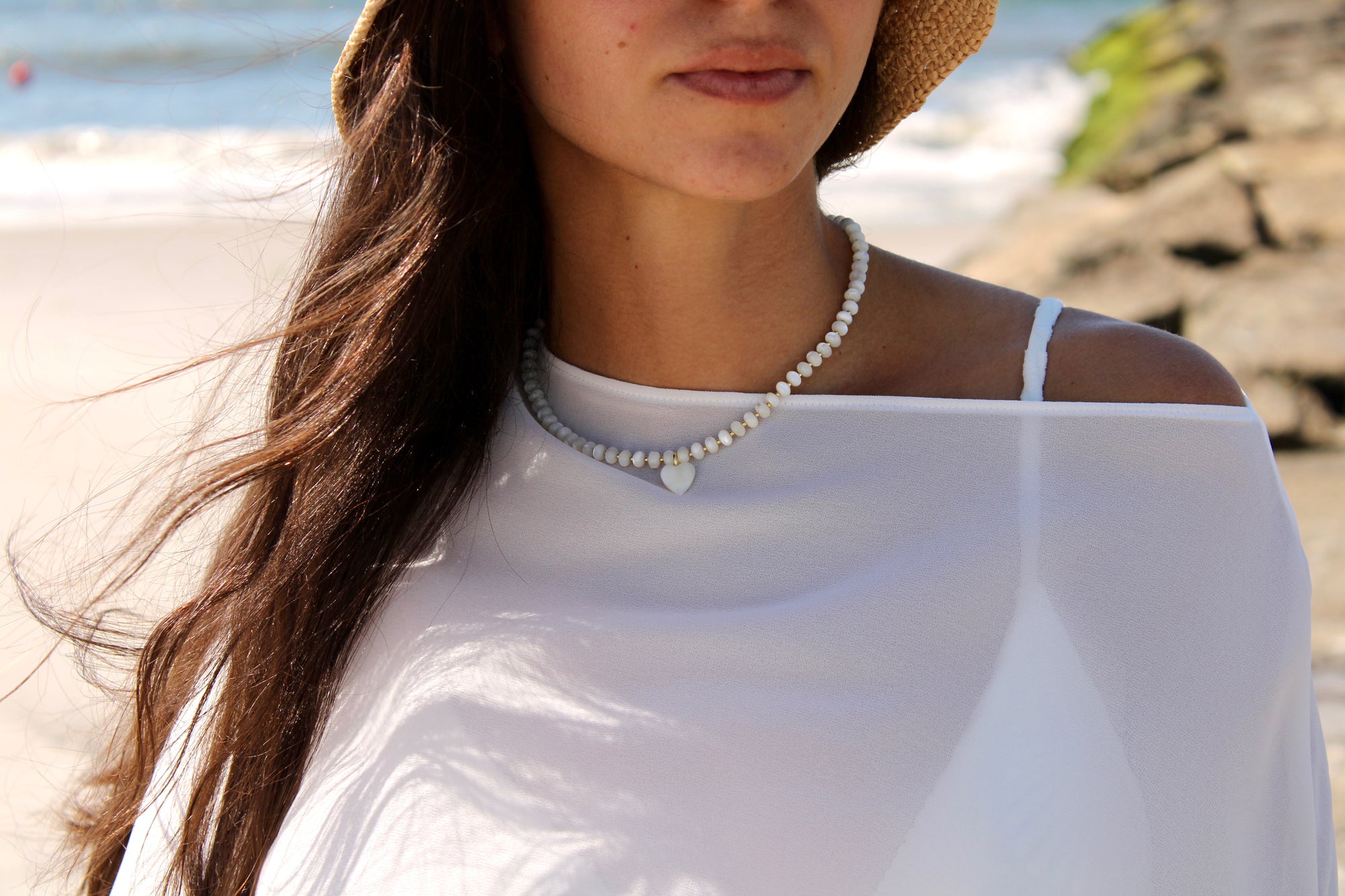 Waverles x Milbar Saltwater Heart Necklace
