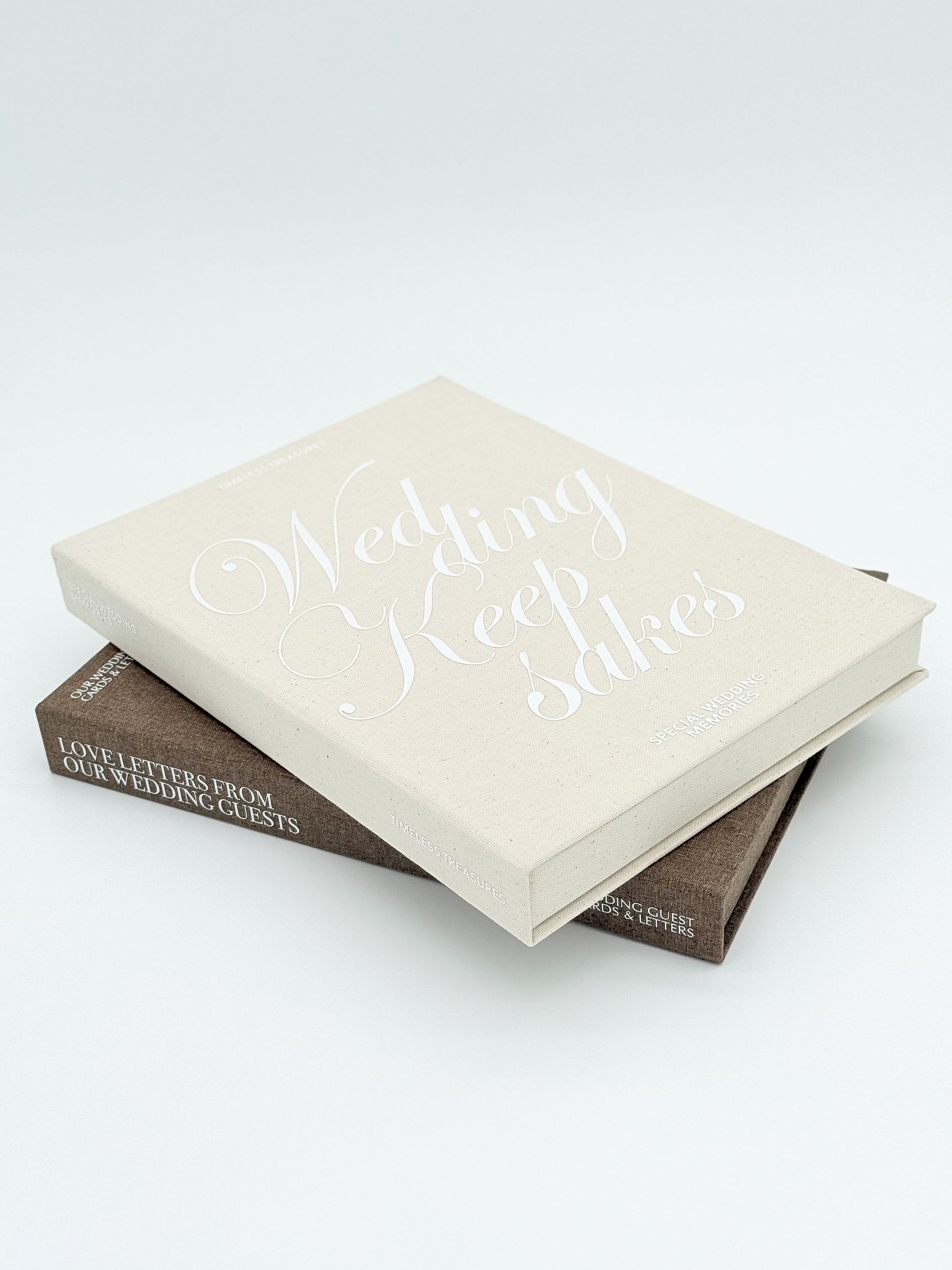 Linen Wedding Keepsake Book Box