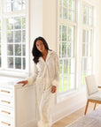 Jewel Feather Pleats in Ivory