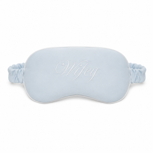 Bamboo Wifey Eye Mask in Light Blue