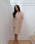 Pleated Robe in Champagne