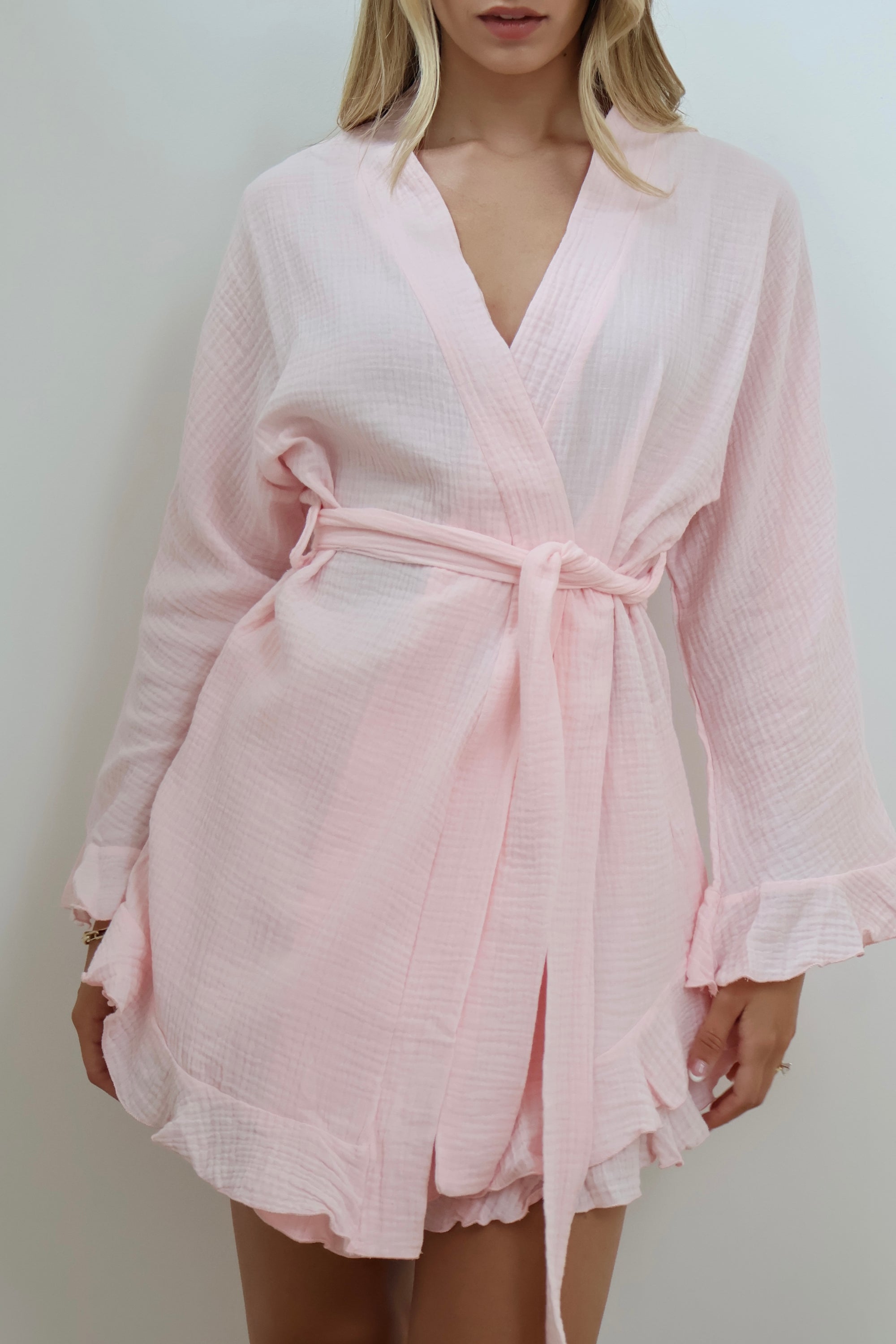 Romance Wrap Bridal Set in Blush