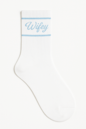 Wifey Bamboo Crew Socks