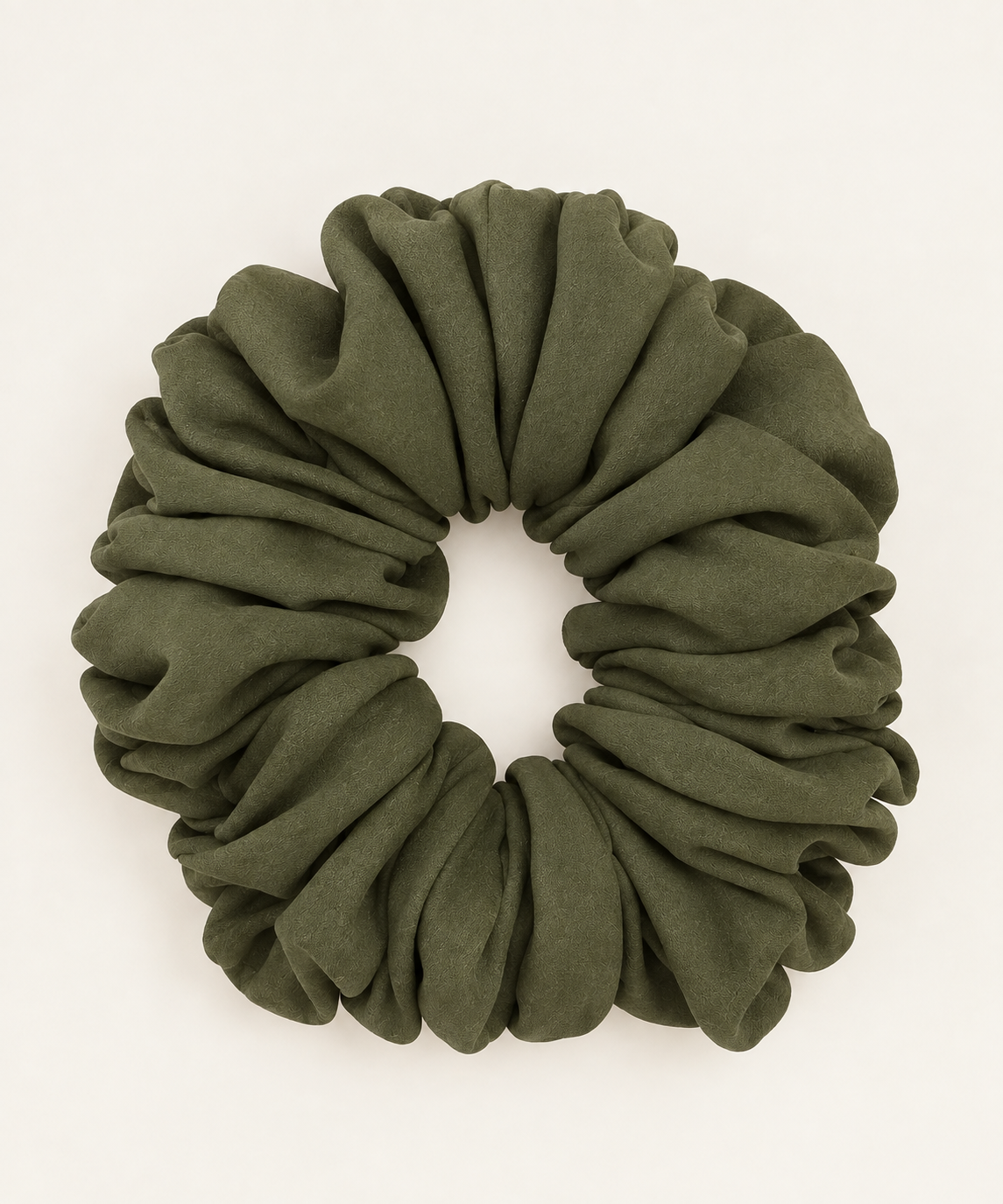 Oversized Bamboo Scrunchie Olive