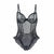 Mesh Hearts Bodysuit in Noir