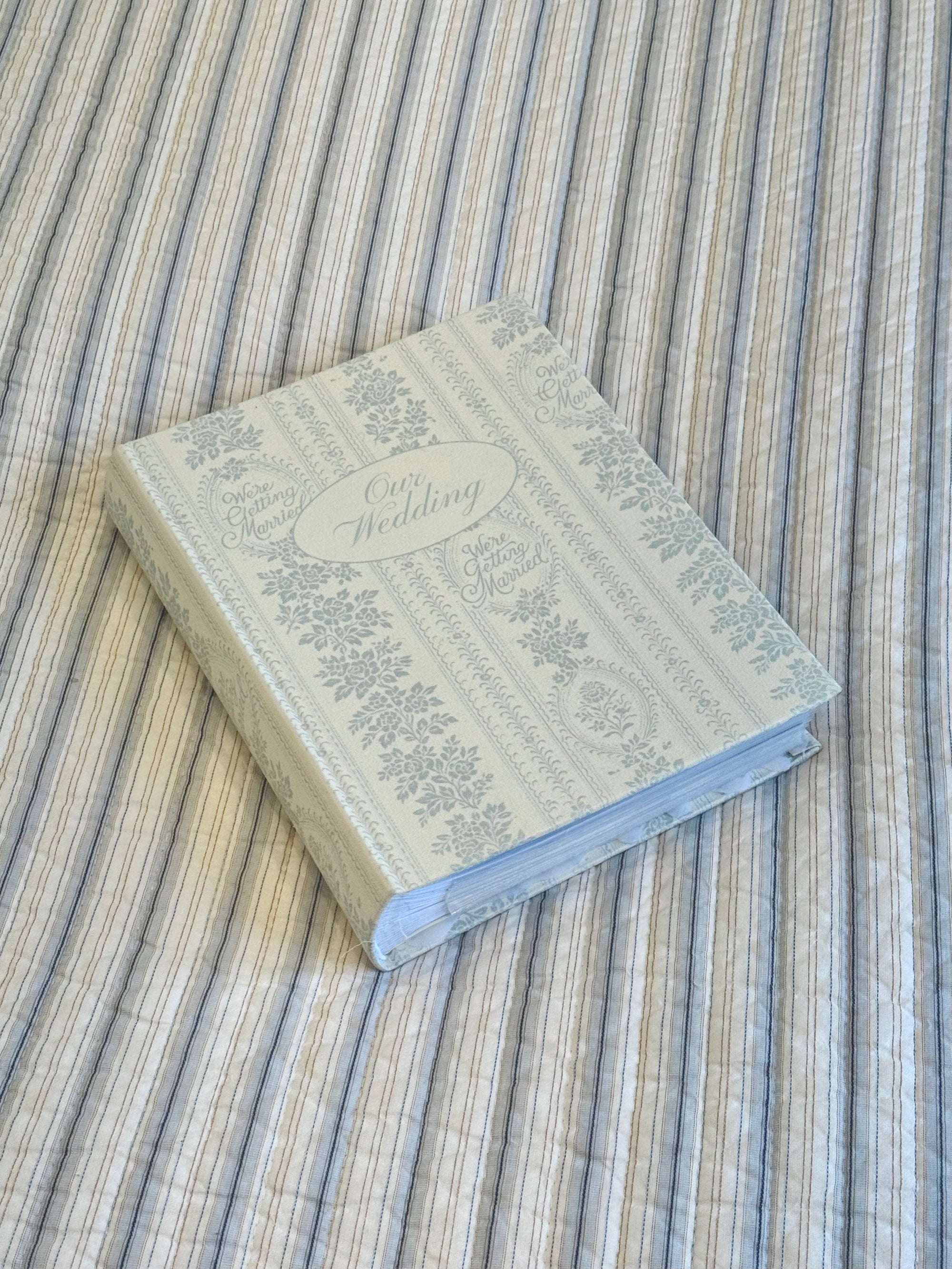 Vintage print wedding photo album
