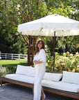 Bamboo Lace Trim Long Robe in Dove