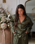 Ava Pant Set in Olive