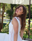 Bamboo Lace Trim Midi Tank Dress
