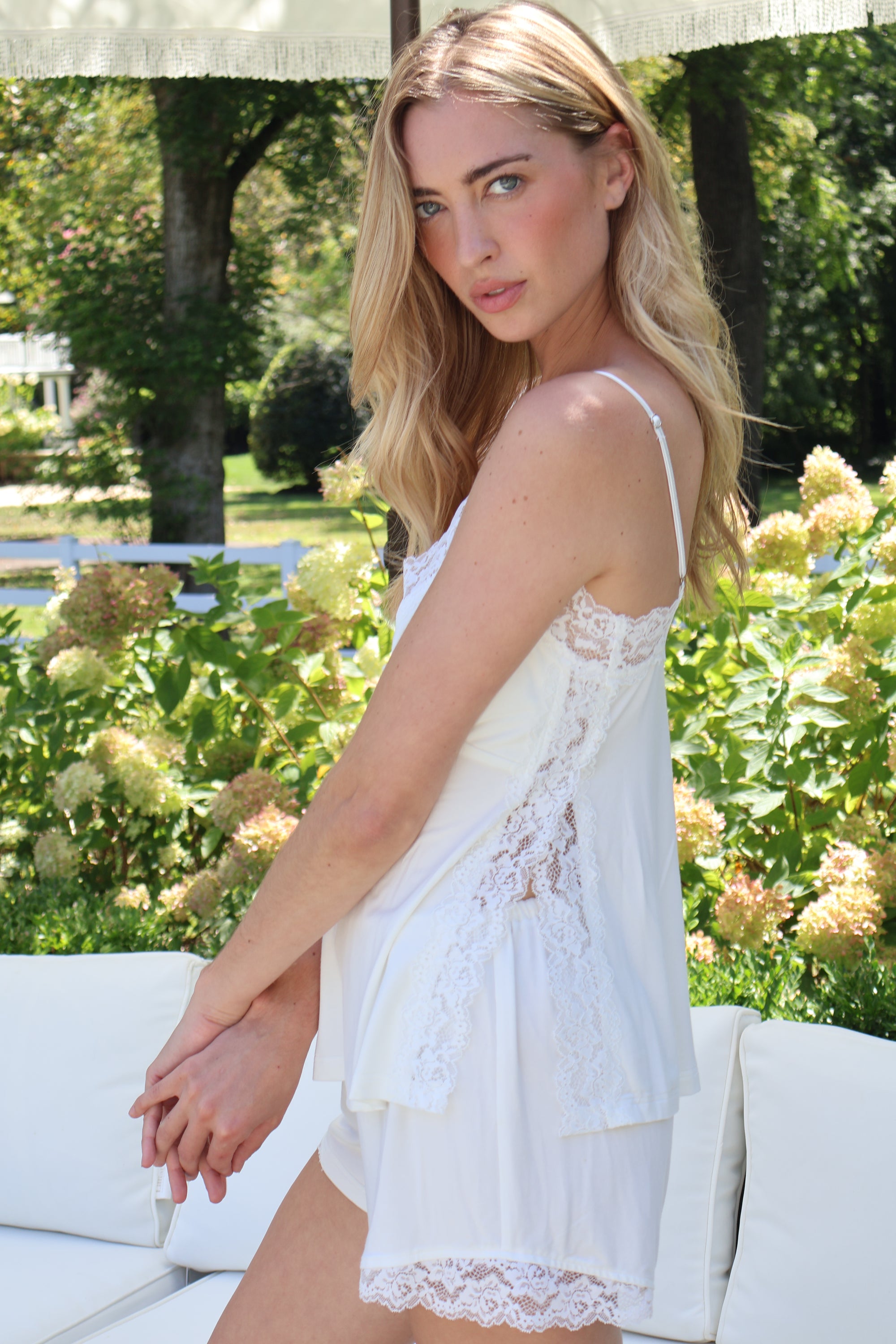 Ivy Bamboo Tank &amp; Short Set in Dove