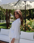Riley Kimono Bamboo Pajama Set in Dove