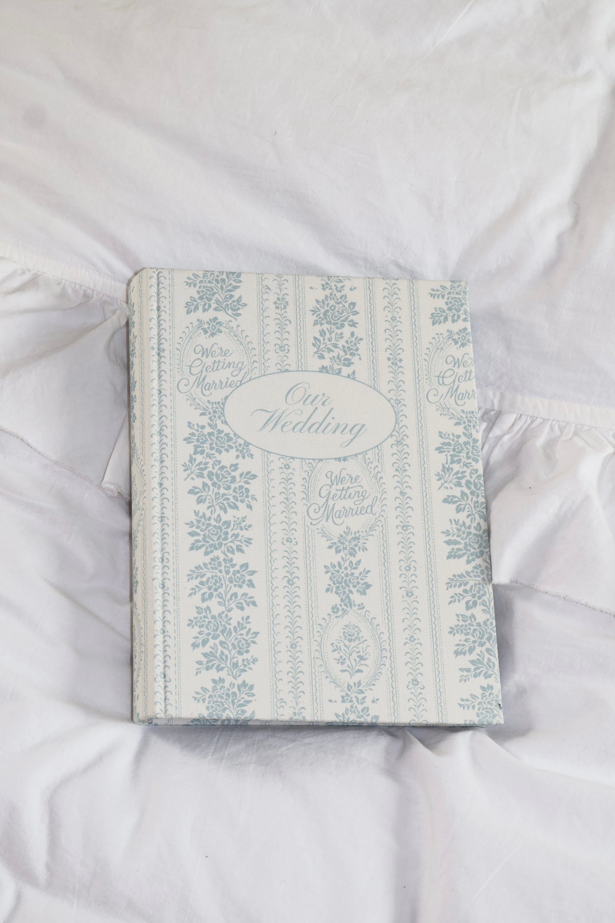 Vintage print wedding photo album