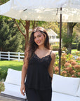 Bella Bamboo Tank & Pant Set in Noir