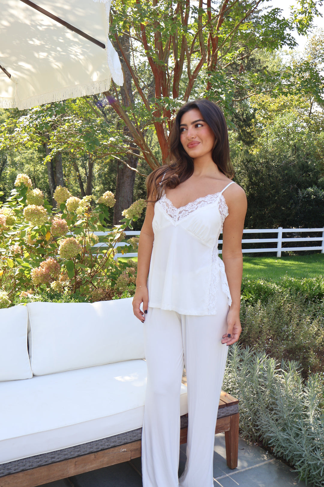 Bella Bamboo Tank &amp; Pant Set in Dove