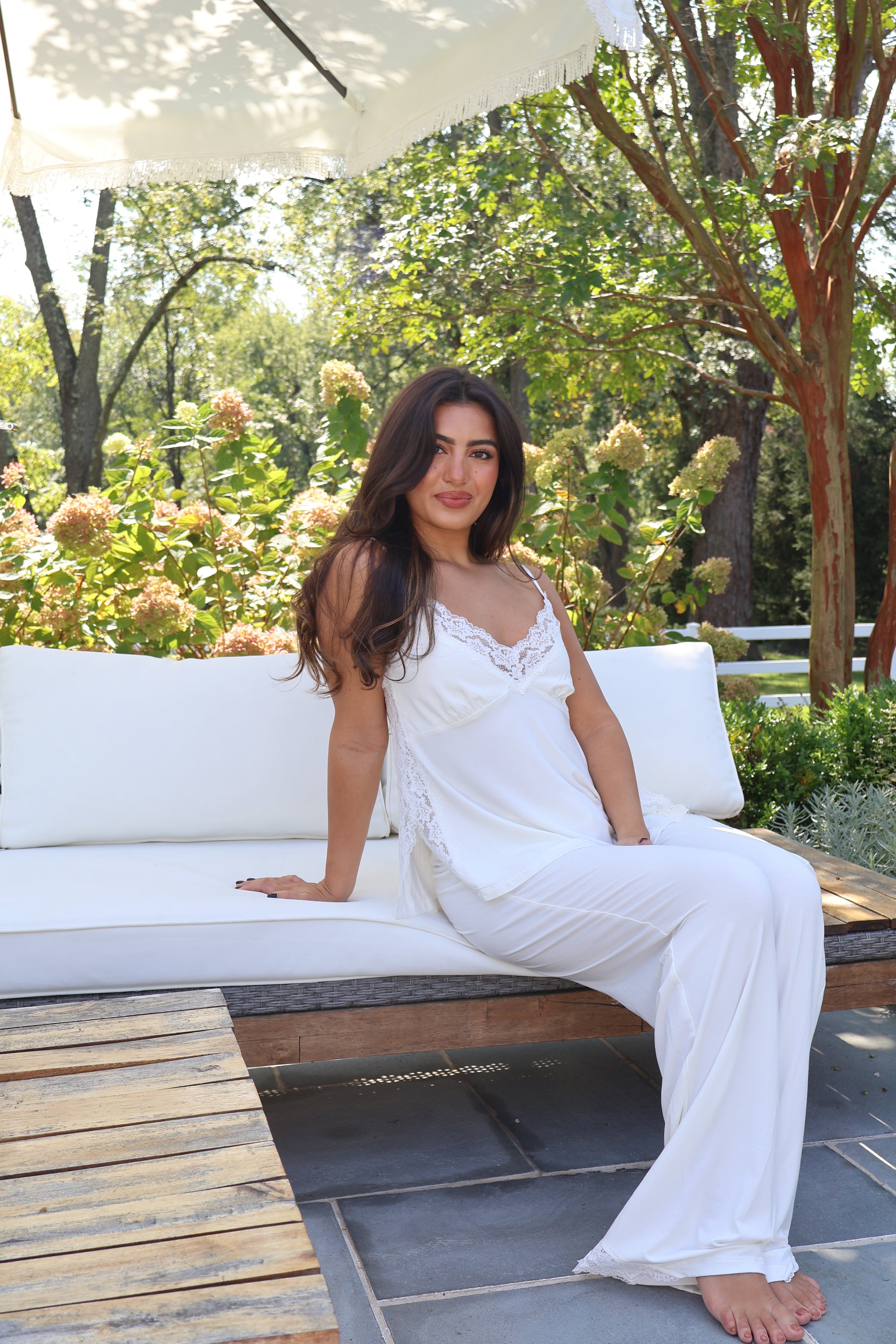 Bella Bamboo Tank &amp; Pant Set in Dove