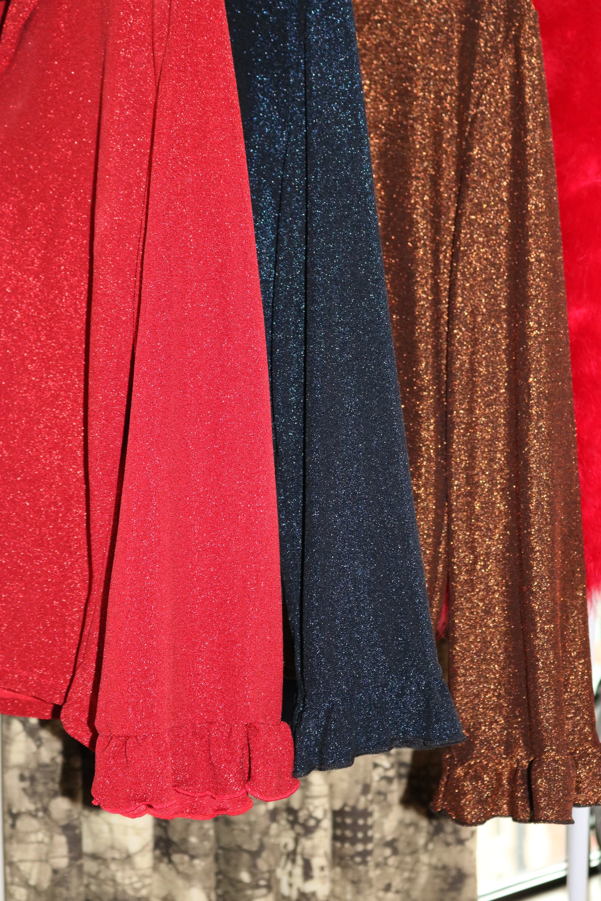 Shimmer Flounce Pant Set in Midnight