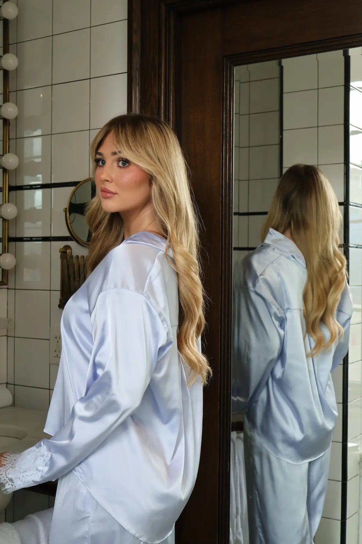 Ava Pant Set in Powder Blue