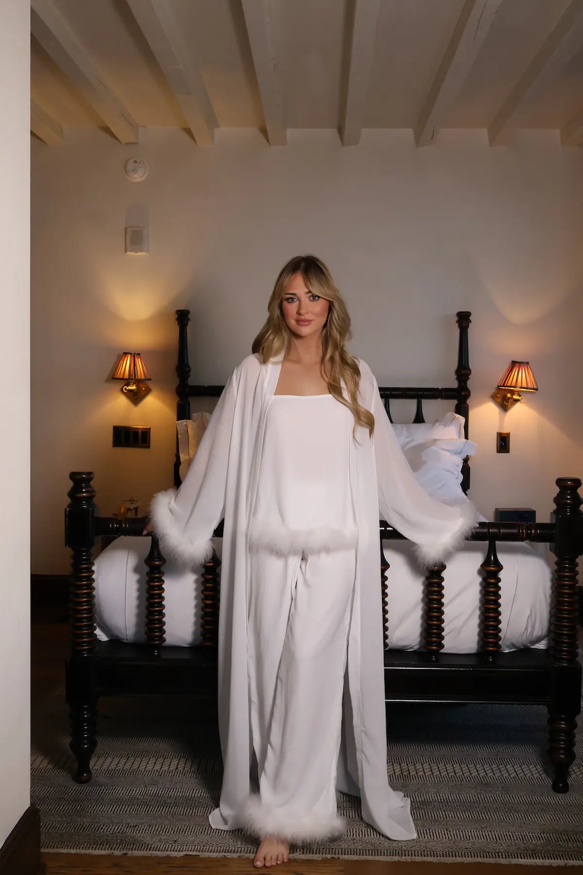 Chiffon Feather Robe