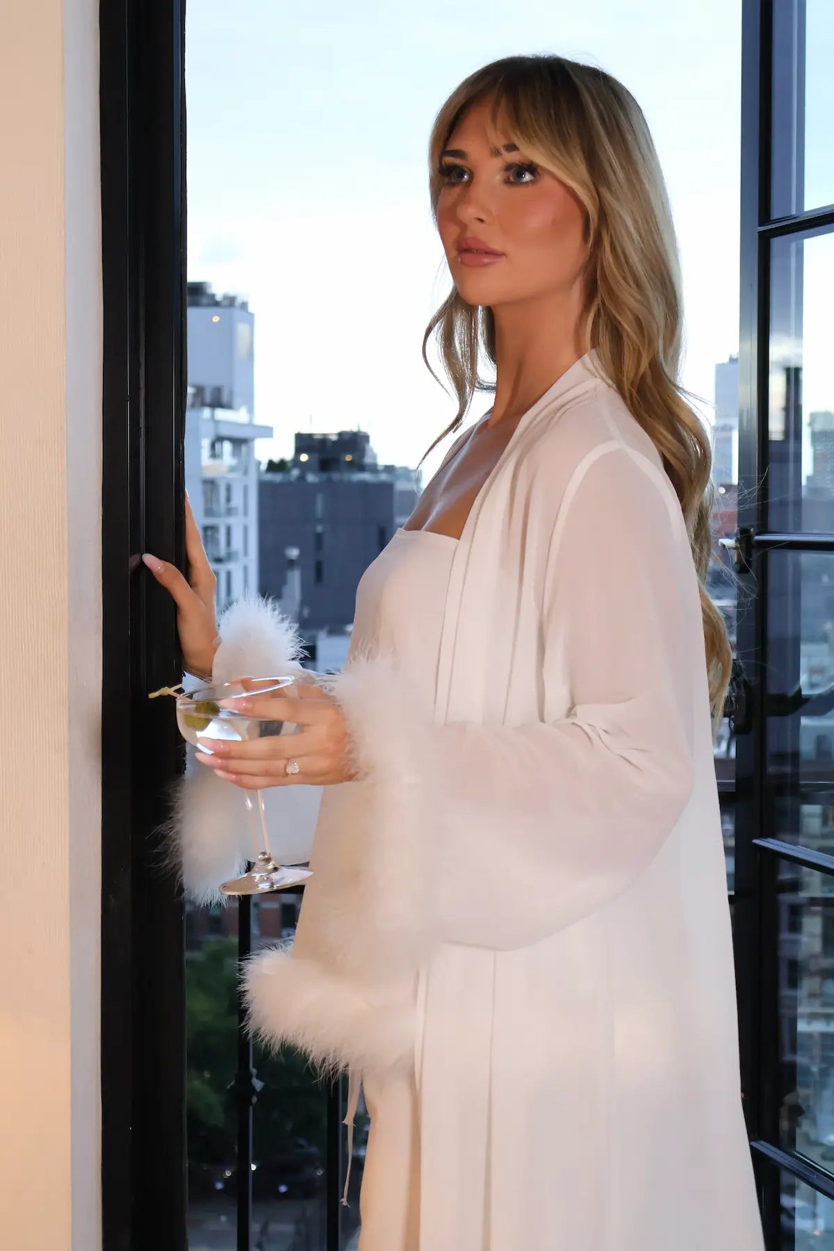 Chiffon Feather Robe