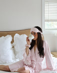 Ruffle Bamboo Gingham Robe