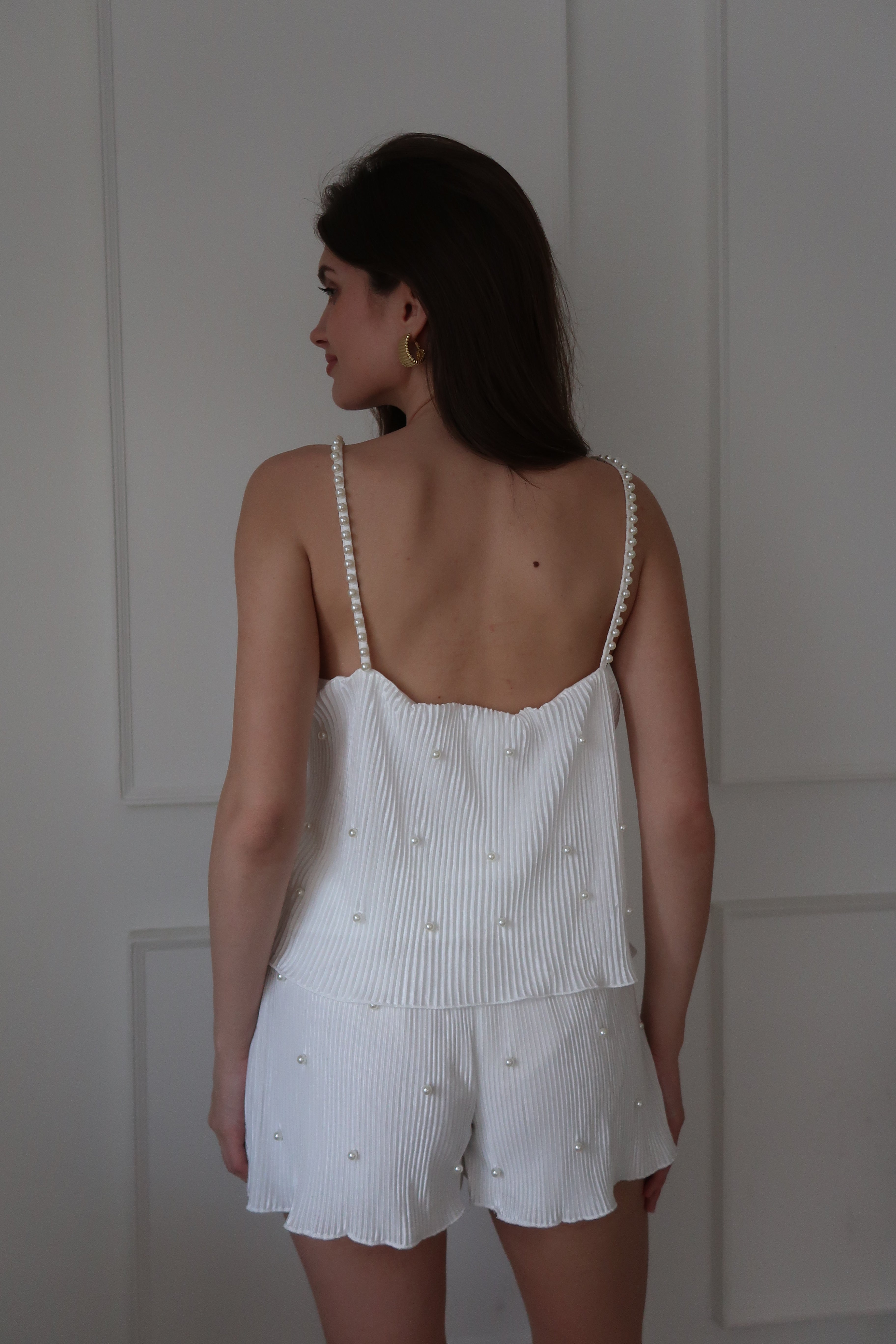 Piper Pearly Pleat Bridal Tank Set in Dove – Waverles