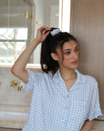 Bamboo Gingham Scrunchie
