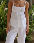 Cotton Tank Pant Set in Dove