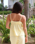 Cotton Tank Pant Set in Lemon