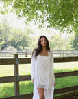 Rosie Chiffon Lace Train Robe