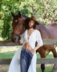 Lina Lace Tie Robe